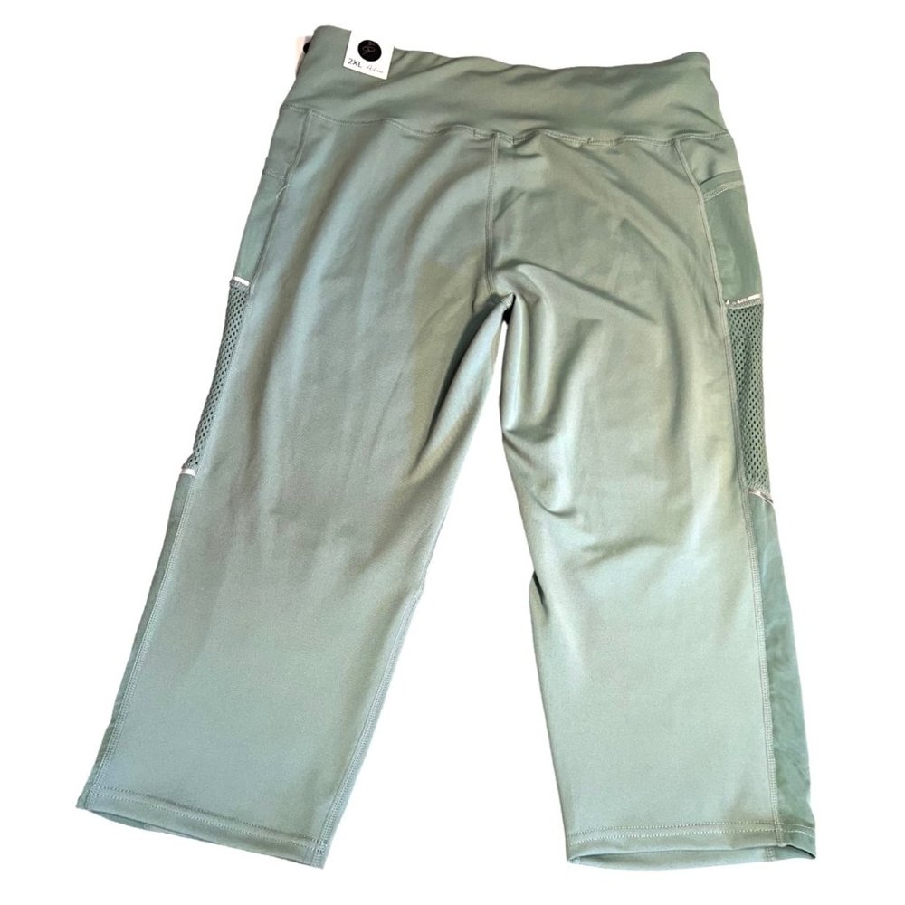 Otos Pants Womens 2XL Green Activewear Capri Athletic - Picture 2 of 6